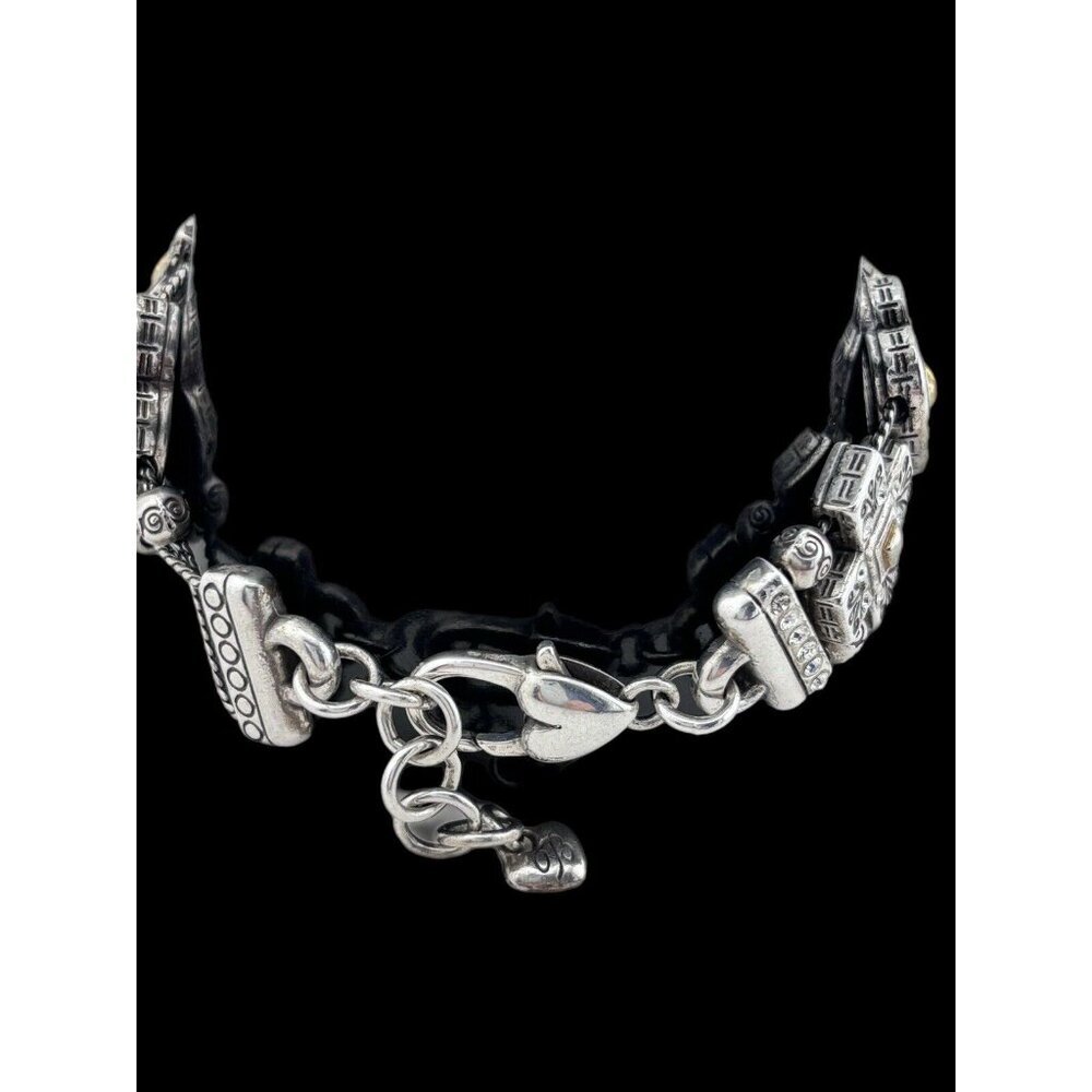 Brighton Silver and Gold Heart & Cross Bracelet - Picture 3 of 8